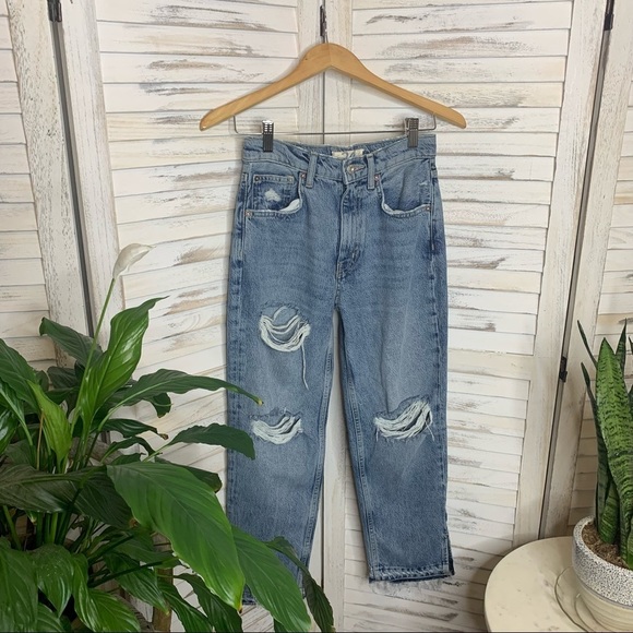 WE THE FREE | FREE PEOPLE Women's 24 Lita High Rise Distressed Crop Denim - Picture 5 of 13